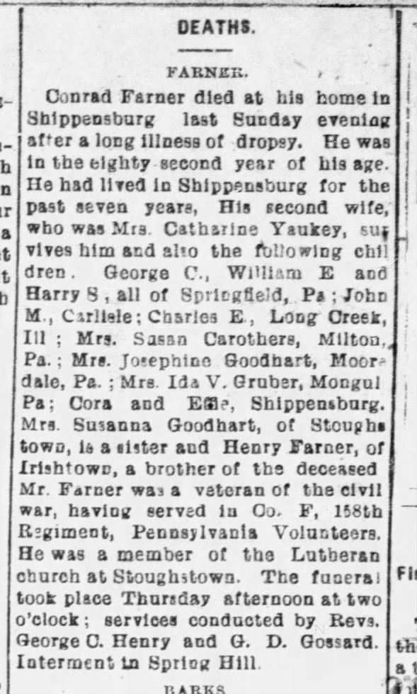 Clipping from The Sentinel